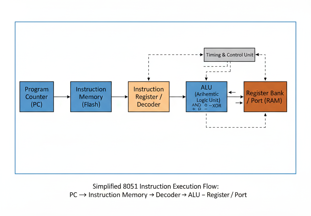 Wykonanie instrukcji w 8051